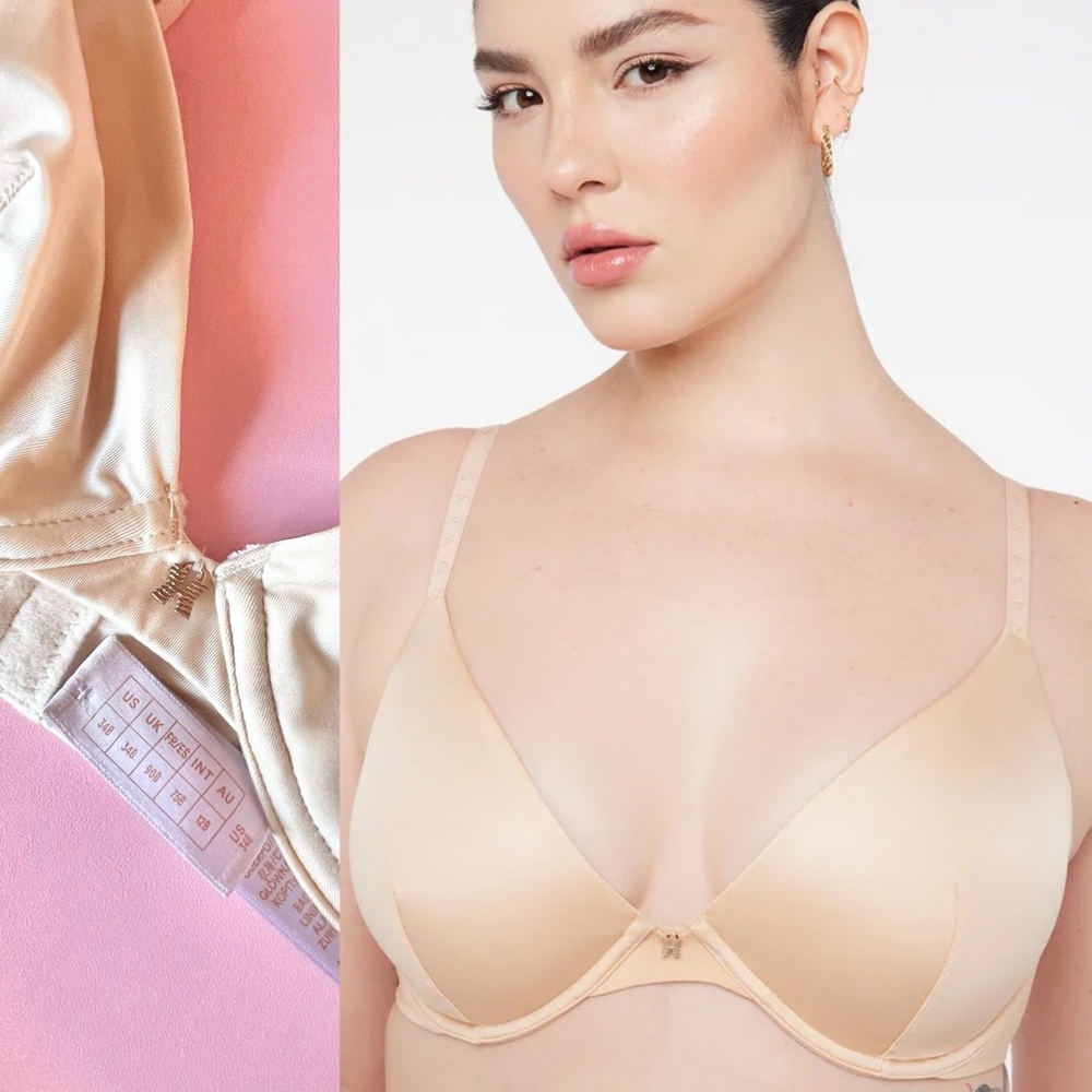 Honey Nude Microfiber Plunge Bra from Savage X Fenty